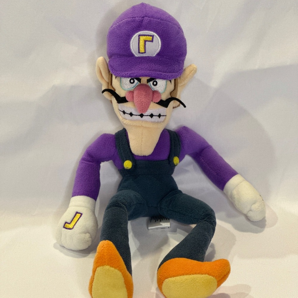 Nintendo Waluigi Plush in Purple and Black with Orange Shoes 2017